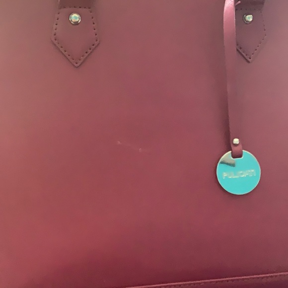 PULICATI Purple Bugatti Saffiano Handbag w/ strap - Picture 2 of 7